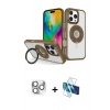 MARSİLYAN™- iPhone 16 Pro Max Kılıf Nova Minimal Serisi - Siyah 3D Antistatik Seramik Nano Ekran Koruyucu + Gümüş Pers Alüminyum Kamera Lens