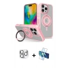 MARSİLYAN™- iPhone 16 Pro Max Kılıf Nova Minimal Serisi - Siyah 3D Antistatik Seramik Nano Ekran Koruyucu + Gümüş Pers Alüminyum Kamera Lens