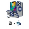 MARSİLYAN™- iPhone 16 Pro Max Kılıf Nova Minimal Serisi - Siyah 3D Antistatik Seramik Nano Ekran Koruyucu + Siyah PVD Metal Kamera Lens