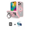 MARSİLYAN™- iPhone 16 Pro Max Kılıf Nova Minimal Serisi - Siyah 3D Antistatik Seramik Nano Ekran Koruyucu + Siyah PVD Metal Kamera Lens