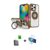 MARSİLYAN™- iPhone 16 Pro Max Kılıf Nova Minimal Serisi - Siyah 3D Antistatik Seramik Nano Ekran Koruyucu + Siyah Raze Metal Kamera Lens