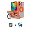 MARSİLYAN™- iPhone 16 Pro Max Kılıf Nova Minimal Serisi - Siyah 3D Antistatik Seramik Nano Ekran Koruyucu + PVD Metal Kamera Lens - GD