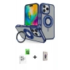 MARSİLYAN™- iPhone 16 Pro Max Kılıf Nova Minimal Serisi - Siyah Bilvis 3D Cam Ekran Koruyucu + Raze Metal Kamera Lens - BZ