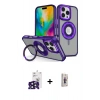 MARSİLYAN™- iPhone 16 Pro Max Kılıf Nova Minimal Serisi - Siyah Bilvis 3D Cam Ekran Koruyucu + Bilvis Titan Kamera Lens - SH