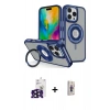MARSİLYAN™- iPhone 16 Pro Max Kılıf Nova Minimal Serisi - Siyah Bilvis 3D Cam Ekran Koruyucu + Bilvis Titan Kamera Lens - SH