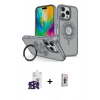 MARSİLYAN™- iPhone 16 Pro Max Kılıf Nova Minimal Serisi - Siyah Bilvis 3D Cam Ekran Koruyucu + Bilvis Titan Kamera Lens - SH