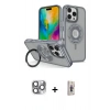 MARSİLYAN™- iPhone 16 Pro Max Kılıf Nova Minimal Serisi - Siyah Bilvis 3D Cam Ekran Koruyucu + Pers Alüminyum Kamera Lens - GI