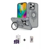 MARSİLYAN™- iPhone 16 Pro Max Kılıf Nova Minimal Serisi - Siyah Bilvis 3D Cam Ekran Koruyucu + Bilvis Titan Kamera Lens - GS