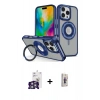 MARSİLYAN™- iPhone 16 Pro Max Kılıf Nova Minimal Serisi - Siyah Bilvis 3D Cam Ekran Koruyucu + Bilvis Titan Kamera Lens - GS