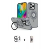 MARSİLYAN™- iPhone 16 Pro Max Kılıf Nova Minimal Serisi - Siyah Bilvis 3D Cam Ekran Koruyucu + Pers Alüminyum Kamera Lens - GS