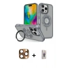 MARSİLYAN™- iPhone 16 Pro Max Kılıf Nova Minimal Serisi - Siyah Bilvis 3D Cam Ekran Koruyucu + Pers Alüminyum Kamera Lens - CLTM