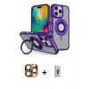 MARSİLYAN™- iPhone 16 Pro Max Kılıf Nova Minimal Serisi - Siyah Bilvis 3D Cam Ekran Koruyucu + Pers Alüminyum Kamera Lens - CLTM