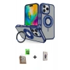 MARSİLYAN™- iPhone 16 Pro Max Kılıf Nova Minimal Serisi - Siyah Bilvis 3D Cam Ekran Koruyucu + Raze Metal Kamera Lens - CLTM