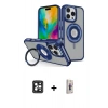 MARSİLYAN™- iPhone 16 Pro Max Kılıf Nova Minimal Serisi - Siyah Bilvis 3D Cam Ekran Koruyucu + PVD Metal Kamera Lens - SH