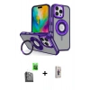 MARSİLYAN™- iPhone 16 Pro Max Kılıf Nova Minimal Serisi - Siyah Bilvis 3D Cam Ekran Koruyucu + Raze Metal Kamera Lens - SH