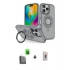 MARSİLYAN™- iPhone 16 Pro Max Kılıf Nova Minimal Serisi - Siyah Bilvis 3D Cam Ekran Koruyucu + Raze Metal Kamera Lens - SH