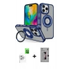 MARSİLYAN™- iPhone 16 Pro Max Kılıf Nova Minimal Serisi - Siyah Bilvis 3D Mat Cam Ekran Koruyucu + Raze Metal Kamera Lens - BZ