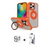 MARSİLYAN™- iPhone 16 Pro Max Kılıf Nova Minimal Serisi - Siyah Bilvis 3X AR Hayalet Cam Ekran Koruyucu + Pers Alüminyum Kamera Lens - GS