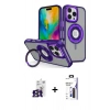 MARSİLYAN™- iPhone 16 Pro Max Kılıf Nova Minimal Serisi - Siyah Bilvis 3X AR Hayalet Cam Ekran Koruyucu + Bilvis Titan Kamera Lens - TMGI