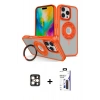 MARSİLYAN™- iPhone 16 Pro Max Kılıf Nova Minimal Serisi - Siyah Bilvis 3X AR Hayalet Cam Ekran Koruyucu + PVD Metal Kamera Lens - GD