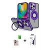 MARSİLYAN™- iPhone 16 Pro Max Kılıf Nova Minimal Serisi - Siyah Bilvis 3X AR Hayalet Cam Ekran Koruyucu + Raze Metal Kamera Lens - NLGY