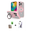MARSİLYAN™- iPhone 16 Pro Max Kılıf Nova Minimal Serisi - Siyah Bilvis 3X AR Hayalet Cam Ekran Koruyucu + Raze Metal Kamera Lens - CLTM