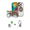 MARSİLYAN™- iPhone 16 Pro Max Kılıf Nova Minimal Serisi - Siyah Bilvis 3X AR Hayalet Cam Ekran Koruyucu + Raze Metal Kamera Lens - NLGY