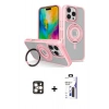 MARSİLYAN™- iPhone 16 Pro Max Kılıf Nova Minimal Serisi - Siyah Bilvis 3X AR Hayalet Cam Ekran Koruyucu + PVD Metal Kamera Lens - GD