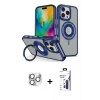 MARSİLYAN™- iPhone 16 Pro Max Kılıf Nova Minimal Serisi - Siyah Bilvis 3X AR Hayalet Cam Ekran Koruyucu + Pers Alüminyum Kamera Lens - GS