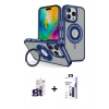 MARSİLYAN™- iPhone 16 Pro Max Kılıf Nova Minimal Serisi - Siyah Bilvis 3X AR Hayalet Cam Ekran Koruyucu + Bilvis Titan Kamera Lens - TMGI