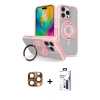MARSİLYAN™- iPhone 16 Pro Max Kılıf Nova Minimal Serisi - Siyah Bilvis 3X AR Hayalet Cam Ekran Koruyucu + Pers Alüminyum Kamera Lens - CLTM
