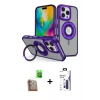 MARSİLYAN™- iPhone 16 Pro Max Kılıf Nova Minimal Serisi - Siyah Bilvis 3X AR Hayalet Cam Ekran Koruyucu + Raze Metal Kamera Lens - CLTM
