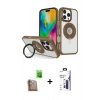 MARSİLYAN™- iPhone 16 Pro Max Kılıf Nova Minimal Serisi - Siyah Bilvis 3X AR Hayalet Cam Ekran Koruyucu + Raze Metal Kamera Lens - CLTM