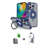 MARSİLYAN™- iPhone 16 Pro Max Kılıf Nova Minimal Serisi - Siyah Bilvis 3X AR Hayalet Cam Ekran Koruyucu + Raze Metal Kamera Lens - SH