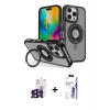 MARSİLYAN™- iPhone 16 Pro Max Kılıf Nova Minimal Serisi - Siyah Bilvis 3X AR HD Cam Ekran Koruyucu + Bilvis Titan Kamera Lens - SH