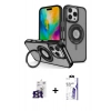 MARSİLYAN™- iPhone 16 Pro Max Kılıf Nova Minimal Serisi - Siyah Bilvis 3X AR HD Cam Ekran Koruyucu + Bilvis Titan Kamera Lens - TMGI