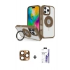 MARSİLYAN™- iPhone 16 Pro Max Kılıf Nova Minimal Serisi - Siyah Bilvis 3X AR HD Cam Ekran Koruyucu + Pers Alüminyum Kamera Lens - CLTM
