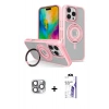 MARSİLYAN™- iPhone 16 Pro Max Kılıf Nova Minimal Serisi - Siyah Bilvis 3X AR HD Cam Ekran Koruyucu + Pers Alüminyum Kamera Lens - GI