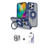 MARSİLYAN™- iPhone 16 Pro Max Kılıf Nova Minimal Serisi - Siyah Bilvis 3X AR HD Cam Ekran Koruyucu + Pers Alüminyum Kamera Lens - GI