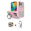 MARSİLYAN™- iPhone 16 Pro Max Kılıf Nova Minimal Serisi - Siyah Bilvis 3X AR HD Cam Ekran Koruyucu + Pers Alüminyum Kamera Lens - CLTM