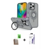 MARSİLYAN™- iPhone 16 Pro Max Kılıf Nova Minimal Serisi - Siyah Bilvis 3X AR HD Cam Ekran Koruyucu + Raze Metal Kamera Lens - CLTM