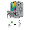 MARSİLYAN™- iPhone 16 Pro Max Kılıf Nova Minimal Serisi - Siyah Bilvis 3X AR HD Cam Ekran Koruyucu + Raze Metal Kamera Lens - BZ