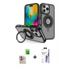 MARSİLYAN™- iPhone 16 Pro Max Kılıf Nova Minimal Serisi - Siyah Bilvis 3X AR HD Cam Ekran Koruyucu + Raze Metal Kamera Lens - NLGY