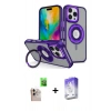 MARSİLYAN™- iPhone 16 Pro Max Kılıf Nova Minimal Serisi - Siyah Bilvis 5in1 3D Magic Cam Ekran Koruyucu + Natural Grey Raze Metal Kamera Lens