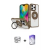 MARSİLYAN™- iPhone 16 Pro Max Kılıf Nova Minimal Serisi - Siyah Bilvis 5in1 3D Magic Cam Ekran Koruyucu + Gümüş Pers Alüminyum Kamera Lens
