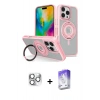 MARSİLYAN™- iPhone 16 Pro Max Kılıf Nova Minimal Serisi - Siyah Bilvis 5in1 3D Magic Cam Ekran Koruyucu + Gümüş Pers Alüminyum Kamera Lens