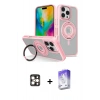 MARSİLYAN™- iPhone 16 Pro Max Kılıf Nova Minimal Serisi - Siyah Bilvis 5in1 3D Magic Cam Ekran Koruyucu + Gold PVD Metal Kamera Lens
