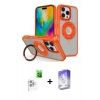 MARSİLYAN™- iPhone 16 Pro Max Kılıf Nova Minimal Serisi - Siyah Bilvis 5in1 3D Magic Cam Ekran Koruyucu + Beyaz Raze Metal Kamera Lens