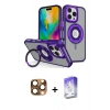 MARSİLYAN™- iPhone 16 Pro Max Kılıf Nova Minimal Serisi - Siyah Bilvis 5in1 3D Magic Cam Ekran Koruyucu + Pers Alüminyum Kamera Lens - CLTM