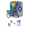 MARSİLYAN™- iPhone 16 Pro Max Kılıf Nova Minimal Serisi - Siyah Bilvis 5in1 3D Magic Cam Ekran Koruyucu + Natural Grey Raze Metal Kamera Lens